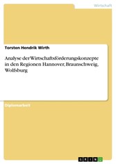 Analyse der Wirtschaftsförderungskonzepte in den Regionen Hannover, Braunschweig, Wolfsburg