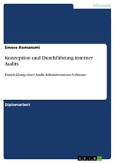Konzeption und Durchführung interner Audits - Entwicklung einer Audit-Administrations-Software